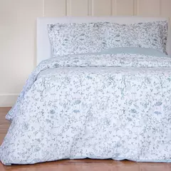 DUVET CETIM 300 FIOS BARCELONA ESTAMPADO BRANCO