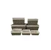CONJUNTO DE CESTOS EM TECIDO TRANCADO VERDE 7PCS