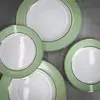 1 CJ. C/ 06 PRATOS RASOS 28 CM - MAIL ORDER - CLASSIC VERDE