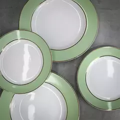 1 CJ. C/ 06 PRATOS RASOS 28 CM - MAIL ORDER - CLASSIC VERDE