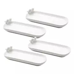 CJ 4 PETISQUEIRAS PORCELANA BIRDS 16x7x3,5cm