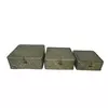 CONJUNTO DE CESTAS DE PALHA PRETO - 3 PCS