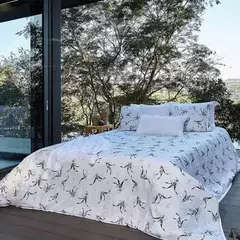 CAPA PARA DUVET QUEEN BONHEUR DU MUGUET BRANCO 50 X 70 - MUGUET