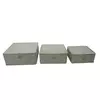 CONJUNTO DE CESTAS DE PALHA BRANCO - 3 PCS