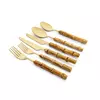 Conjunto de Talheres 36 pçs Garbo Bambu Natural