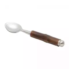 CJ 4 COLHERES ACO INOX P/CAFE C/CABO BAMBU