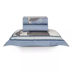 JOGO DE CAMA 3 PEÇAS SURF ESTAMPADO 1,80 X 2,50 RETANGULAR SOLTEIRO