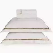 JOGO DE CAMA MYKONOS KING BRANCO/FENDI