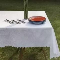 TOALHA DE MESA AUGURI CASA RAMI BRANCA 1,60 X 3,20M
