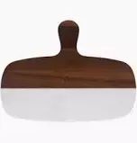 TABUA PARA SERVIR EM MARMORE E MADEIRA 40,6 CM - MARMORE BRANCO