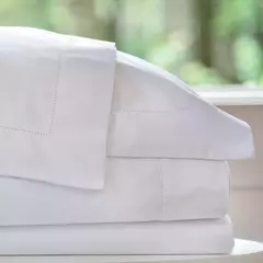 JOGO DE LENÇOL PONTO AJOUR BRANCO KING SCAVONE