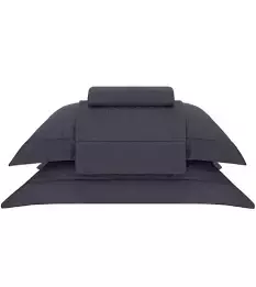 JOGO DE CAMA S KING DAMASK SQUARE COR AZUL