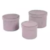 CONJUNTO DE CAIXAS DE VELUDO ROSE - 3 PCS