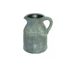 VASO DECORATIVO ESTILO JARRA DECORATIVO EM CERAMICA CINZA TEXTURIZADA