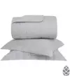 KIT 3 PC DAMASK STRIPES 1C. 290 X 250 2C. 50 X70 PRATA BUDDEMEYER