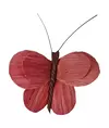 PORTA GUARDANAPO BORBOLETA PALHA ROSA