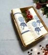Kit Lavabo Bordado Azul