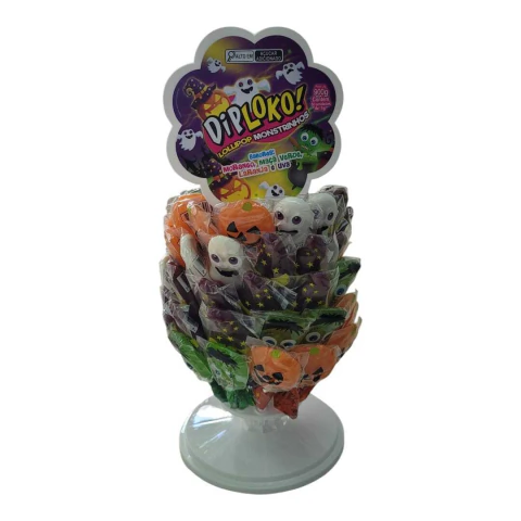 Torre Pirulito Halloween Lollipop Monstro Fantasma C/60
