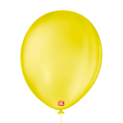 Balão São Roque Amarelo Citrino 11 Polegadas 25 Unidades – Látex