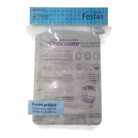Kit 2 Forma Fatia Fácil Ovo de Páscoa 4 Fatias CrystalForm