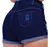 Shorts jeans escuro com lycra adulto personalizado á mão - Daia ART VEST