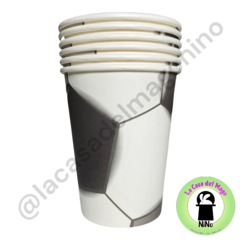 VASO DE POLIPAPEL FOOTBALL 266cc x 6 un. (DVA012)