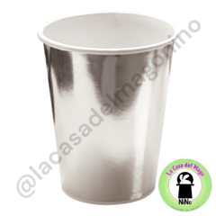 VASO DE POLIPAPEL PLATEADO 266cc x 6 un. (DVA055)