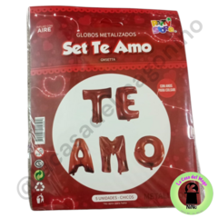 SET DE GLOBOS TE AMO