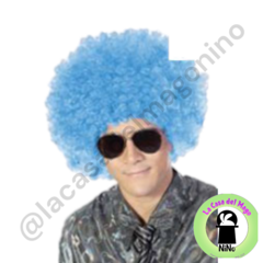 PELUCA SUPER AFRO CELESTE