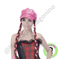 PELUCA GORRO CON TRENZAS