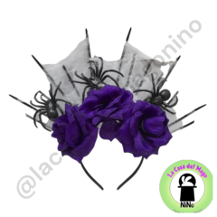 VINCHA HALLOWEEN FLORES Y ARAÑAS - comprar online