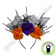 VINCHA HALLOWEEN FLORES Y ARAÑAS en internet