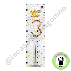 NUMERO ESTRELLITA MAGICA DORADA 3 (VNEDO3)