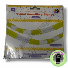 GUIRNALDA PANAL AMARILLO Y BLANCO 200x8x6 cm
