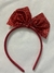Tiara de laço Brilhoso Vermelho