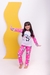 Pijama Panda Arco-Íris Longo