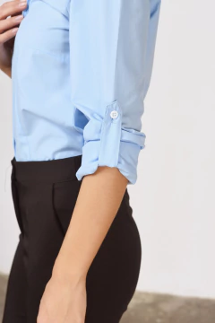 1 CAMISA CELESTE M/L + 1 PANTALÓN NEGRO + 1 BLAZER NEGRO - tienda online