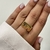 Anillo doble inicial plata y oro