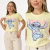 Camiseta Feminina Stitch Coração Blusa T-shirt Algodão Amarelo Bebê Lançamento na internet