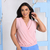 Blusa Feminina Transpassada Mariana Crepe Duna Elegante Social - Gilfer Variedades