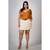Imagem do Blusa Feminina Tshirt Camiseta Plus Size GG Decote V Viscolycra BICOLOR Caramelo & Off Moda Curve