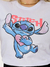 Camiseta Feminina Stitch Coração Blusa T-shirt Algodão Branca Lançamento - loja online