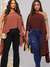 Bata Capa Multiformas Duna Blusa Feminina Cor da Moda Marrom Café Boho Chic na internet