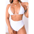 Biquíni Hot Pants Cintura Alta Cortininha Branco Moda Praia Verão Gringa - Gilfer Variedades