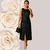 Imagem do Vestido Feminino Longuete Midi Preto Couro Sintético Fake Acinturado Regata Moda Elegante
