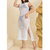 Saída de Praia Vestido Longo de Tricô Branco Fenda Lateral Moda Verão Elegante Veste 38 ao 42 na internet
