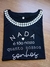 Camiseta T-shirt Nada é tão nosso quanto nossos sonhos com Pérolas Cor Preta Tamanho G - comprar online