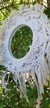 Espejo de Macramé - arco iris y bolitas - comprar online