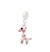 Berloque cavalo de pelucia cravejado rosa