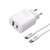 Carregador Turbo PD 20W Super Si USB E USB-C + Cabo Tipo-C